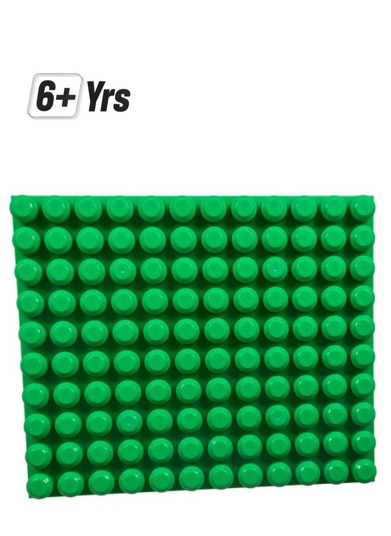 Strictly Briks - Toy Building Block Beginner Briks 12.5 X 15 Inch Baseplate Compatible With First Builder Blocks 10 X 12 Large Pegs For Baby Single Tight Fit Stackable Base Plate Green 1 Pc - Image 1