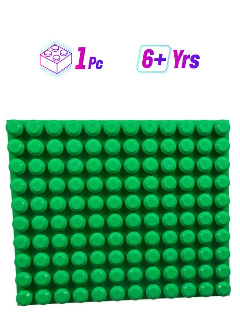 Toy Building Block Beginner Briks 12.5 X 15 Inch Baseplate Compatible With First Builder Blocks 10 X 12 Large Pegs For Baby Single Tight Fit Stackable Base Plate Green 1 Pc
