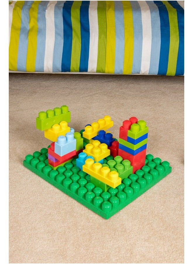 Strictly Briks - Toy Building Block Beginner Briks 12.5 X 15 Inch Baseplate Compatible With First Builder Blocks 10 X 12 Large Pegs For Baby Single Tight Fit Stackable Base Plate Green 1 Pc - Image 1