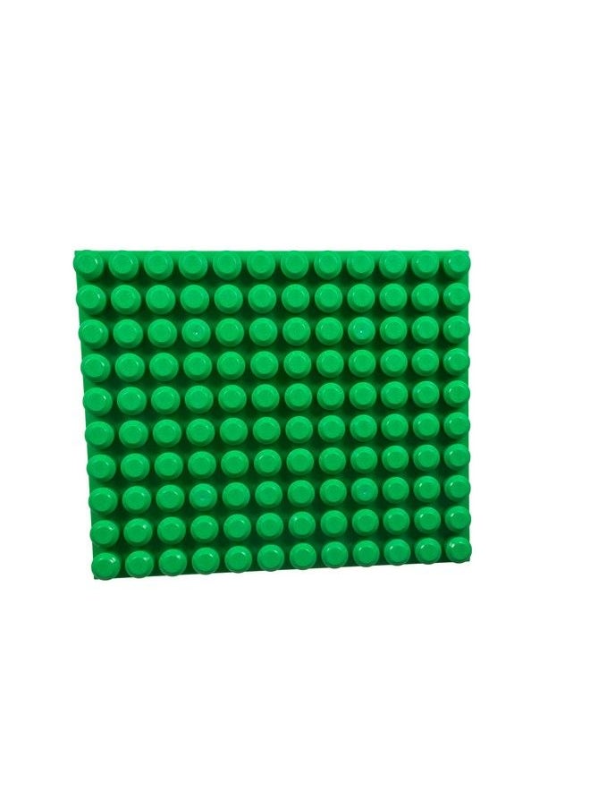 Strictly Briks - Toy Building Block Beginner Briks 12.5 X 15 Inch Baseplate Compatible With First Builder Blocks 10 X 12 Large Pegs For Baby Single Tight Fit Stackable Base Plate Green 1 Pc - Image 1