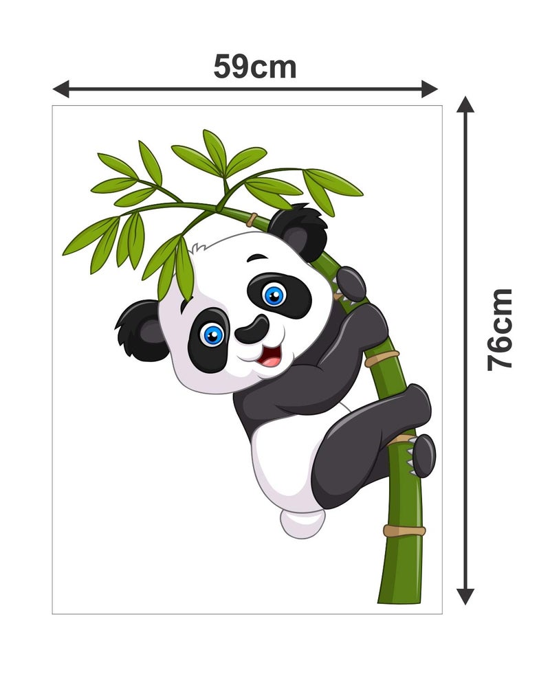DecorVilla Decor Villa™ PVC Vinyl Panda with Tree 3D Wall Sticker JUST Peel & Stick New Modern Art & Trendy Wall Stickers for Home Decoration, Living Room,Office Bedroom etc Size- 58 CM X 40 CM, Multicolor - Image 4