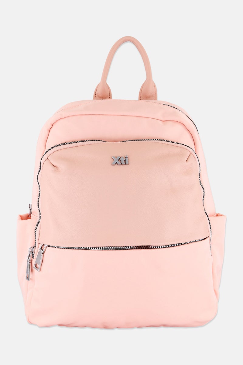 Xti Women Brand Logo Backpack 28 H x 32 L x 10 W cm, Pink  - Image 1