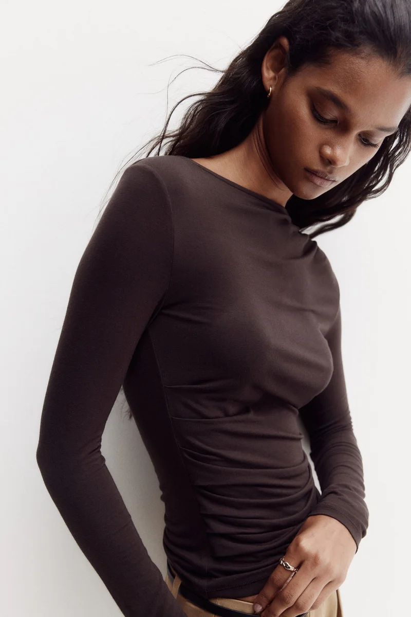 H&M Draped viscose top