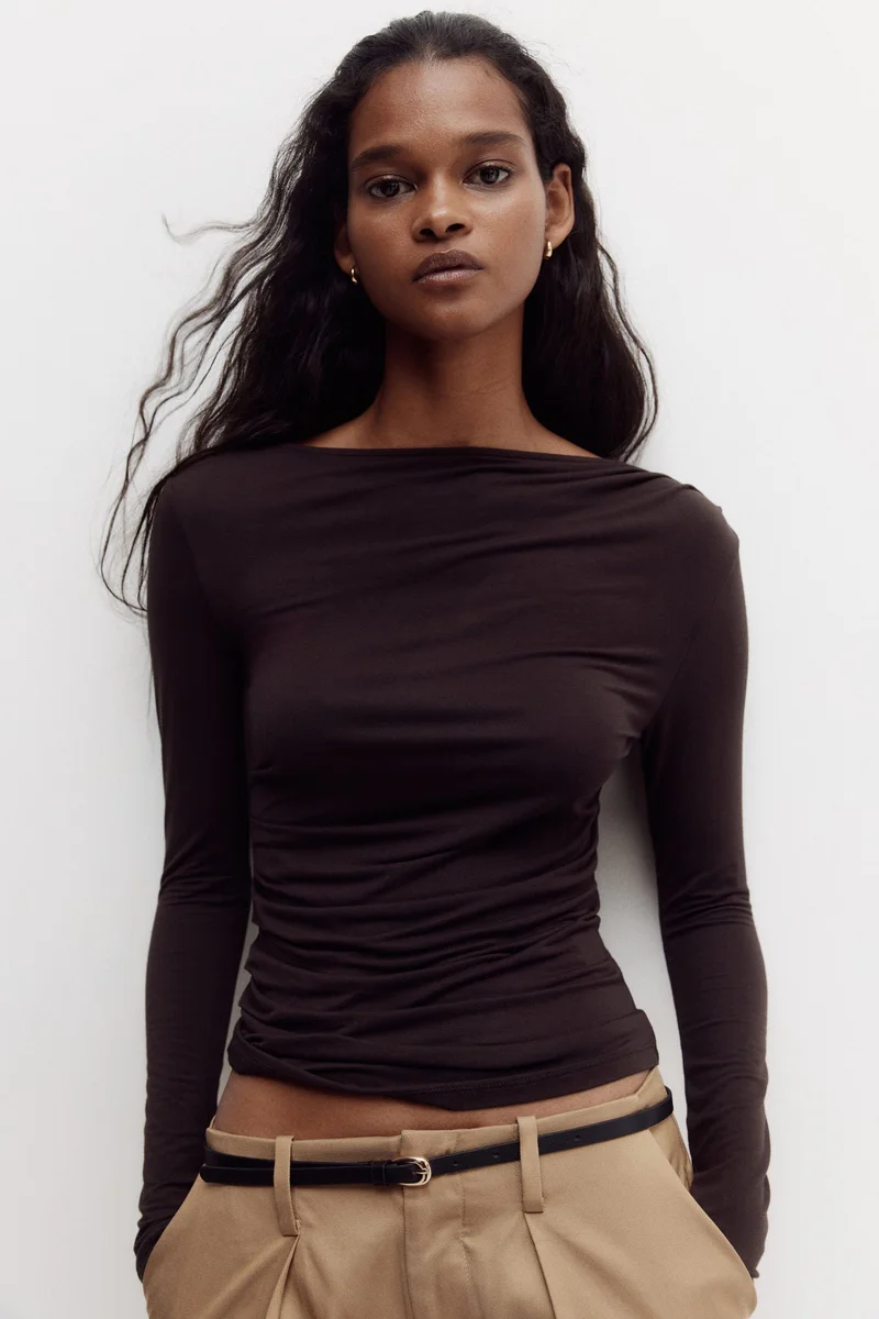 H&M Draped viscose top