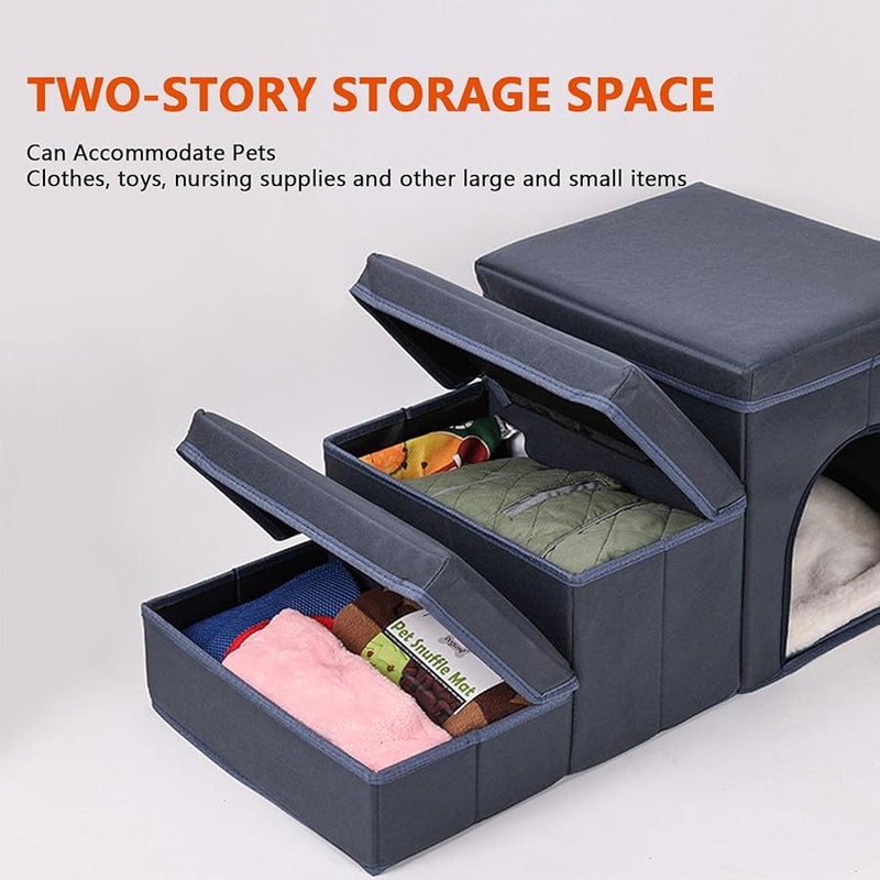 Foldable Dog Steps Non Slip Pet Ramp Stairs For Bed Sofa - Image 5