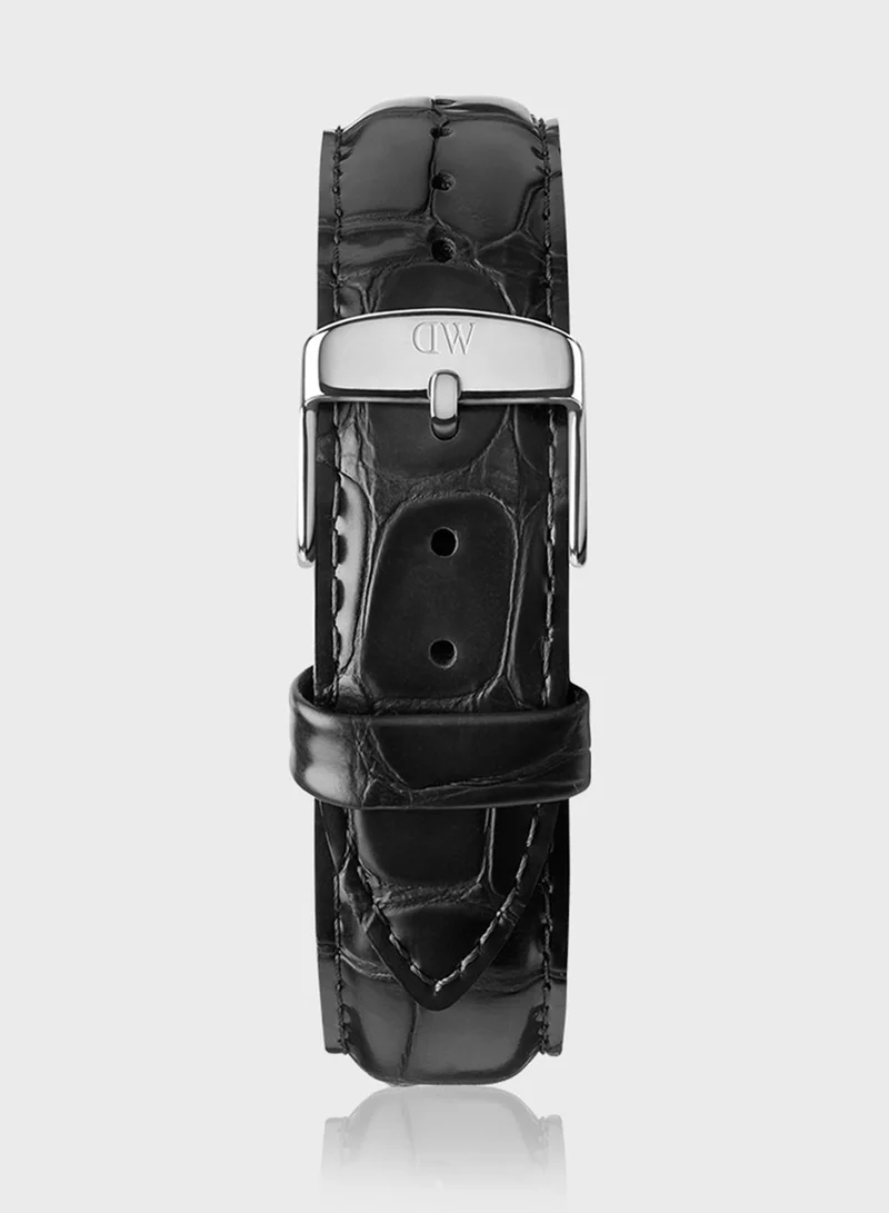 DANIEL WELLINGTON Classic Reading Silver 20mm Strap