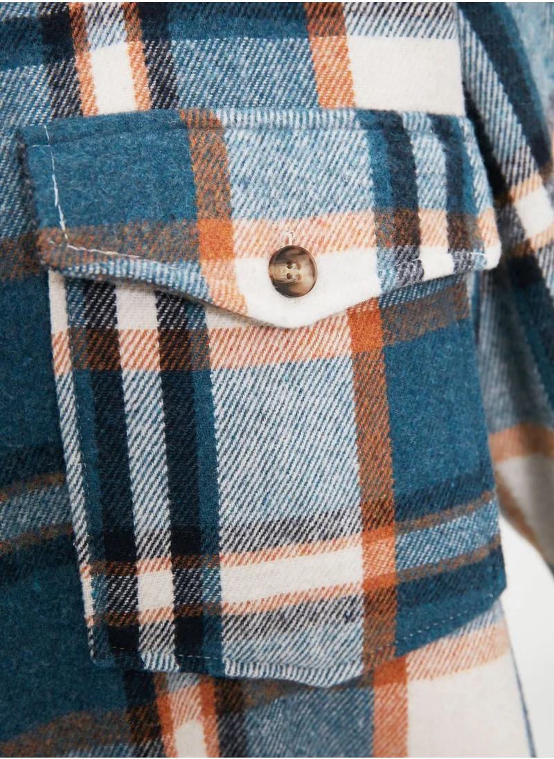 trendyol Pocket Detail Button Down Shirt