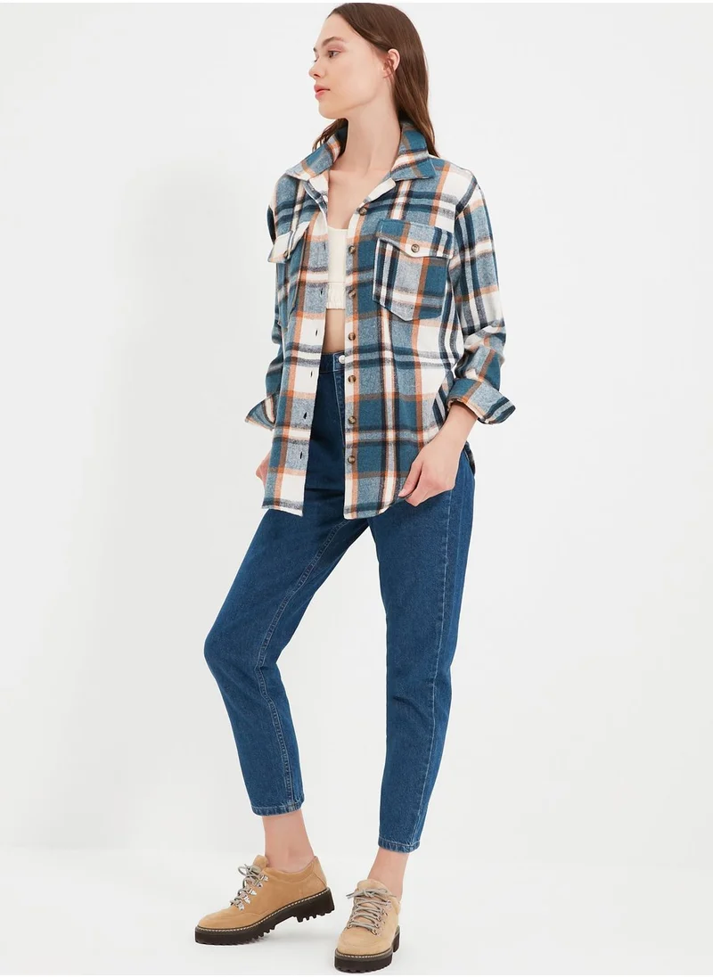 trendyol Pocket Detail Button Down Shirt