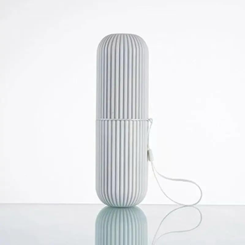 iSTAR Plastic Capsule Shape Travel Toothbrush Toothpaste Case Holder, Portable Toothbrush Storage, Toothbrush Holder, Pack Of 2 (Multicolor) - Image 4