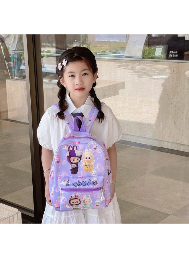 لابوبو حقيبة أطفال جديدة ذات سعة كبيرة من LABUBU حقيبة ظهر للأولاد والبنات في المدارس الابتدائية وحقيبة ظهر لرياض الأطفال وحقيبة ظهر عصرية للنزهات 32*25*11 سم - Image 5