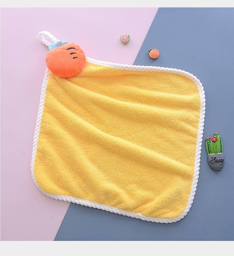 Outlay Home Cute kids Cotton Multicolor Super Absorbent Loop Hanging Napkin|Hand Towel for Washbasin & Kitchen - 38”x25,Pack of 3 - Image 3