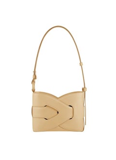 Generic Polene Woven Bucket Bag High-End Feel Genuine Leather New Style Nodde Geometric Design Niche Brand Underarm Bag Oatmeal 