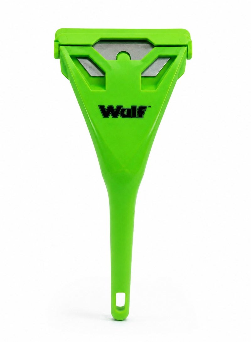 Wulf Window Scraper Heavy Duty Glass Cleaning Scraper with Safety Cover Stainless Steel Blade for Removing Paint Stickers Glue Dirt from Windows Mirrors Tiles & Glass Surfaces - Image 2