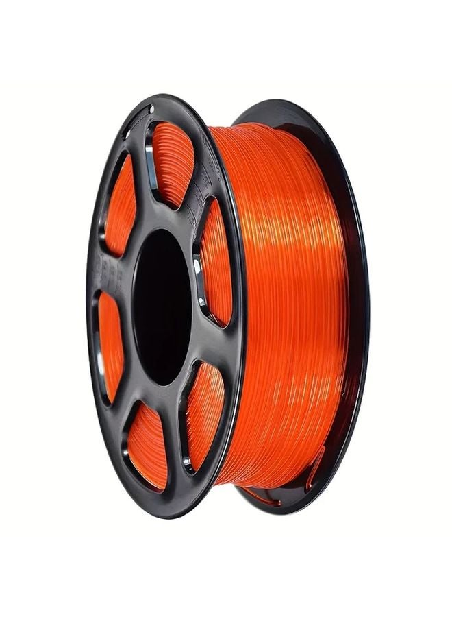Transparent Orange PETG 3D Printer Filament 1.75mm 2.2LB High Speed Printing - Image 1