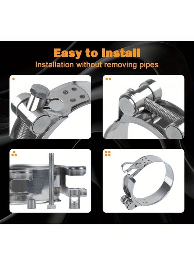 Stainless Steel Hose Clamps 4pcs Set 40 43mm For Pool Washing Machine Garden - Image 5