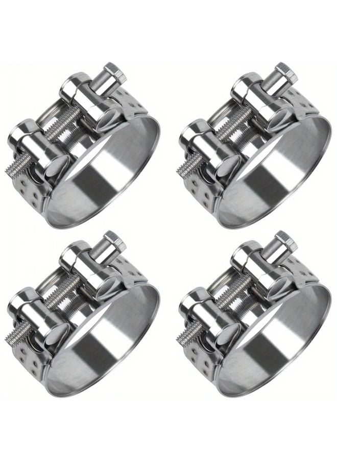 Stainless Steel Hose Clamps 4pcs Set 40 43mm For Pool Washing Machine Garden - Image 2