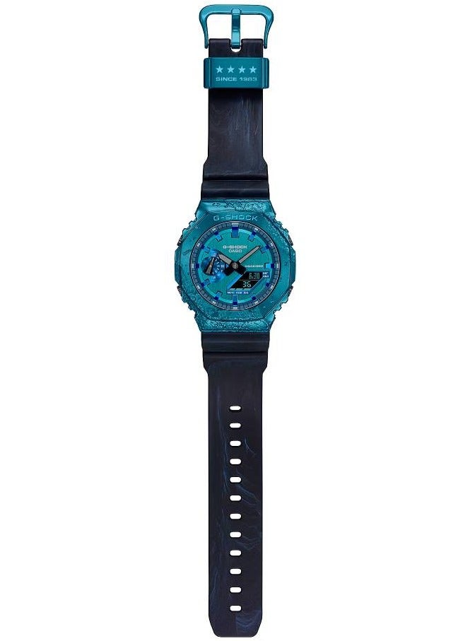 Casio G-Shock Watch - GM-2140GEM-2ADR Blue Dial, Black Band - Image 3