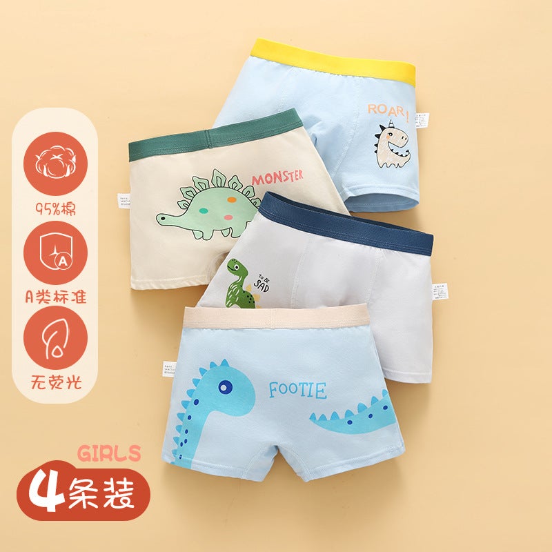 Childrens Underwear Boys Combed Cotton Class A Boxers Mens Small and Medium-sized Childrens Big Childrens Boys Boxers Short Pants Wholesale Bh107 complete colors 