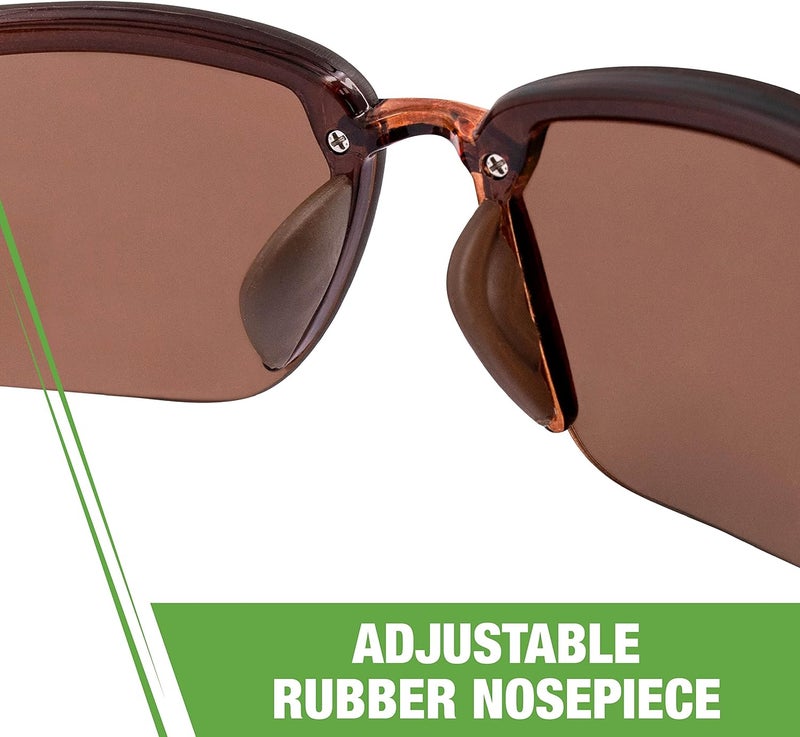 Crossfire Eyewear 291113 Es5 Polarized Safety Glasses with High Definition Brown Polarized Lens and Crystal Brown Frame - Image 5