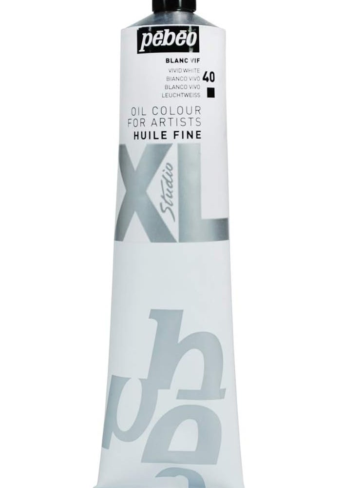 Pebeo Pébéo Studio XL Fine Oil Paint - Bright White - 200 ml Tube for Artists - Image 1