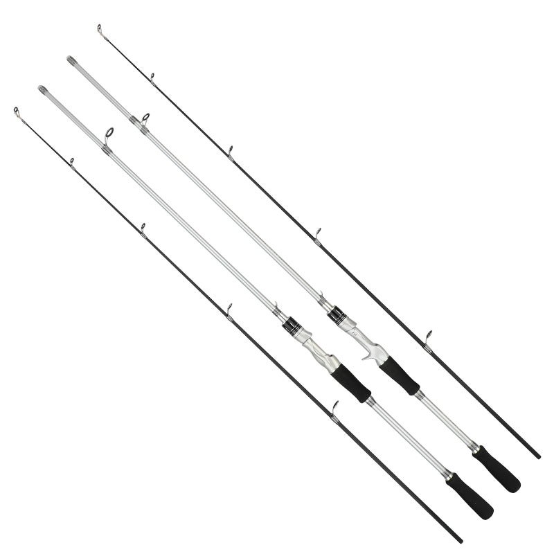 Generic Carbon Lure Rod ML Grip Spinning Casting Fishing Pole Silver