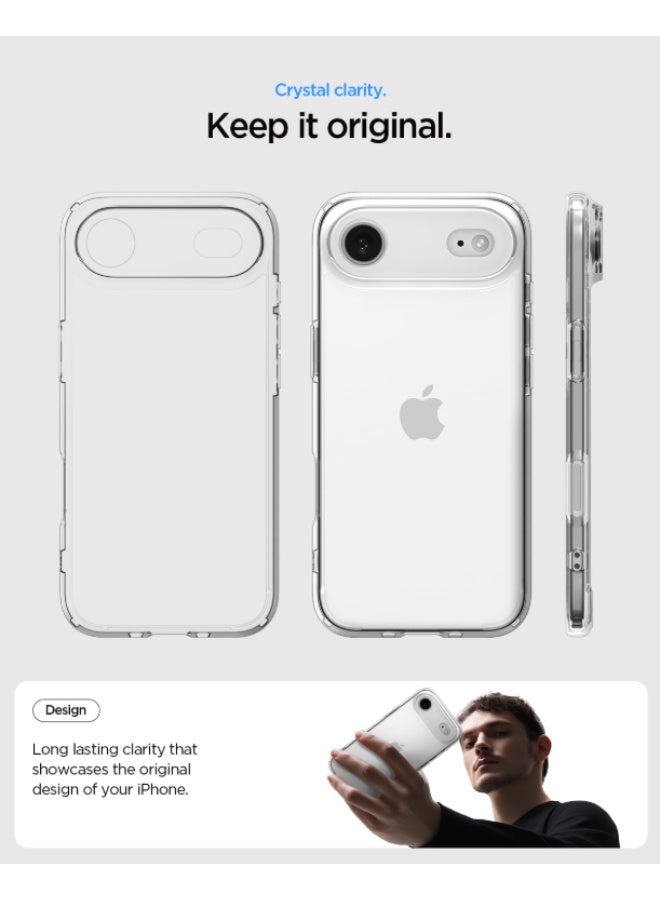 Line Ultra-Hybrid Crystal Clear Back Case Cover for iPhone 17 Air | Shockproof Design | Camera Protection Bump | Hard Clear Back | Bumper Cover Case for iPhone 17 Air (PC & TPU, Transparent) - Image 4