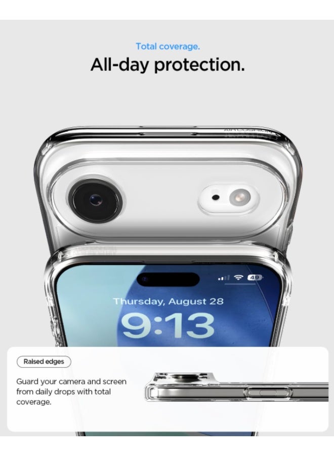 Line Ultra-Hybrid Crystal Clear Back Case Cover for iPhone 17 Air | Shockproof Design | Camera Protection Bump | Hard Clear Back | Bumper Cover Case for iPhone 17 Air (PC & TPU, Transparent) - Image 5