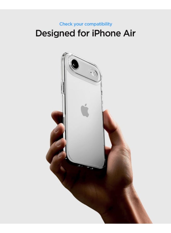 Line Ultra-Hybrid Crystal Clear Back Case Cover for iPhone 17 Air | Shockproof Design | Camera Protection Bump | Hard Clear Back | Bumper Cover Case for iPhone 17 Air (PC & TPU, Transparent) - Image 2