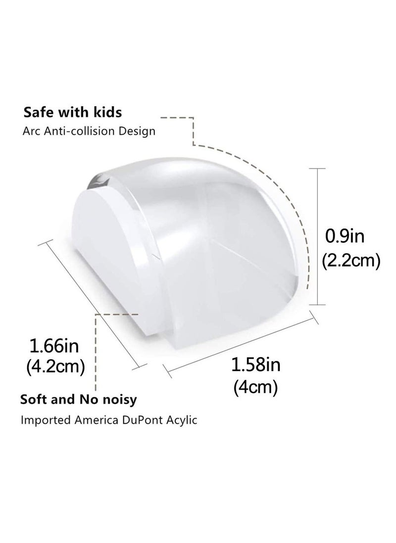 SYOSI - Doorstop, Wall Protection Self-Adhesive Door Stopper for Door Buffer Floor Stop Shock Absorbent Wall Bumper for The Home and Office Wall Protector - Clear 4pcs - Image 1