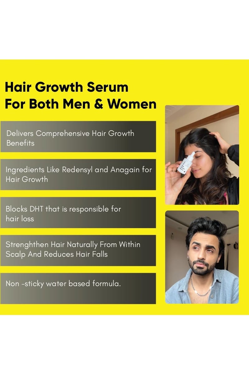 Masofta Hair Growth Serum For Promoting Hair Growth & Controlling Hair Fall With 3% Redensyl, 5% Capixyl, 4% Anagain, 3% Procapil & 3% Baicapil, Rosemary & Biotin, For Both Men & Women, 30ML - Image 3