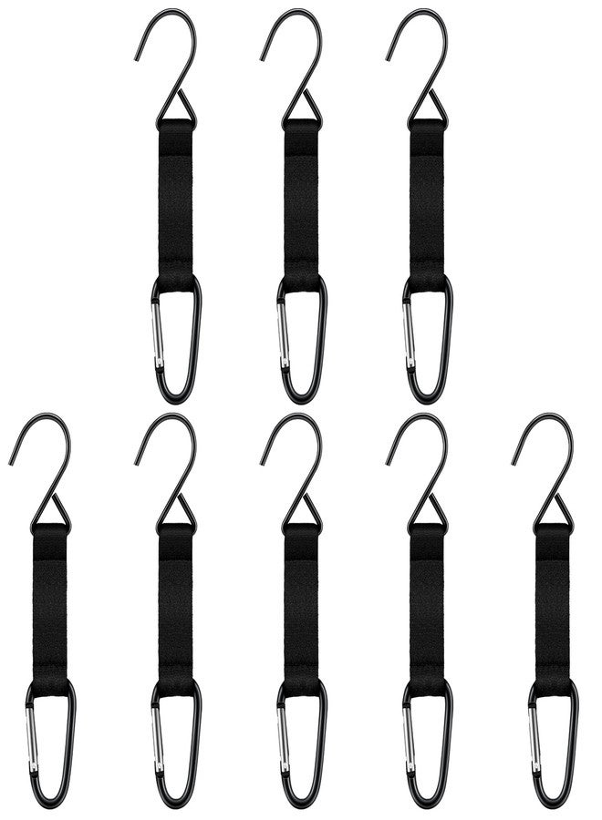 Hungdao Nylon Fence Hooks - Multifunctional Hanging Buckles for Baseball & Softball Equipment(Black Hook,8 Pieces) - Image 1
