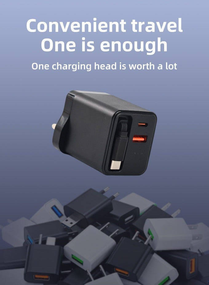 شاحن سريع بقوة 85 واط مع منفذ USB-C، متوافق مع هواتف S25 وS24 وS23 الترا، هواتف S25+ وS24+ وS23+، سلسلة تاب S9/S8، باللون الأسود - Image 2