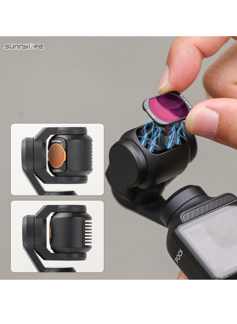 SUNNY LIFE Magnetic 3-mix set Lens Filter CPL+ ND8+ ND16 Filters for OSMO POCKET 3  - Image 1