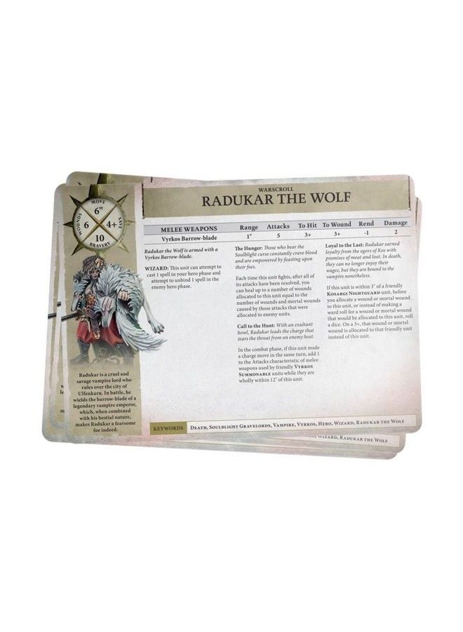 WARHAMMER Age Of Sigmar Soulblight Gravelords Warscroll Cards (2023 Edition) - Image 3