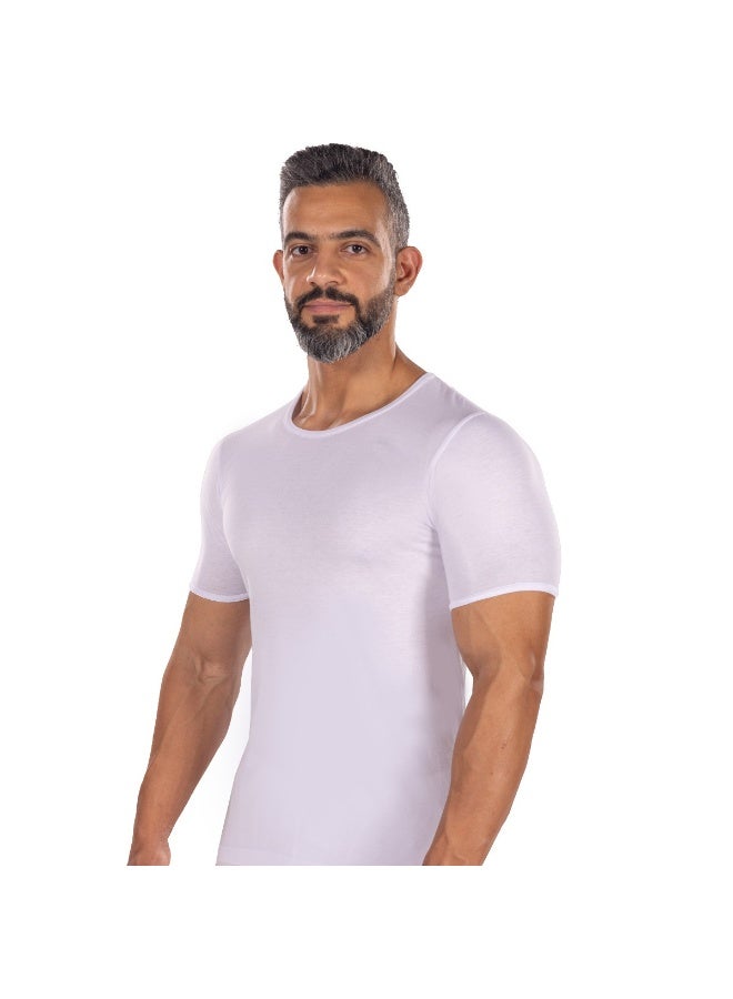 Men's short-sleeve, crew-neck undershirts (pack of 6); comfortable cotton undershirts suitable for daily wear and layering under traditional robes or other clothing—featuring a practical design and all-day comfort. - Image 2