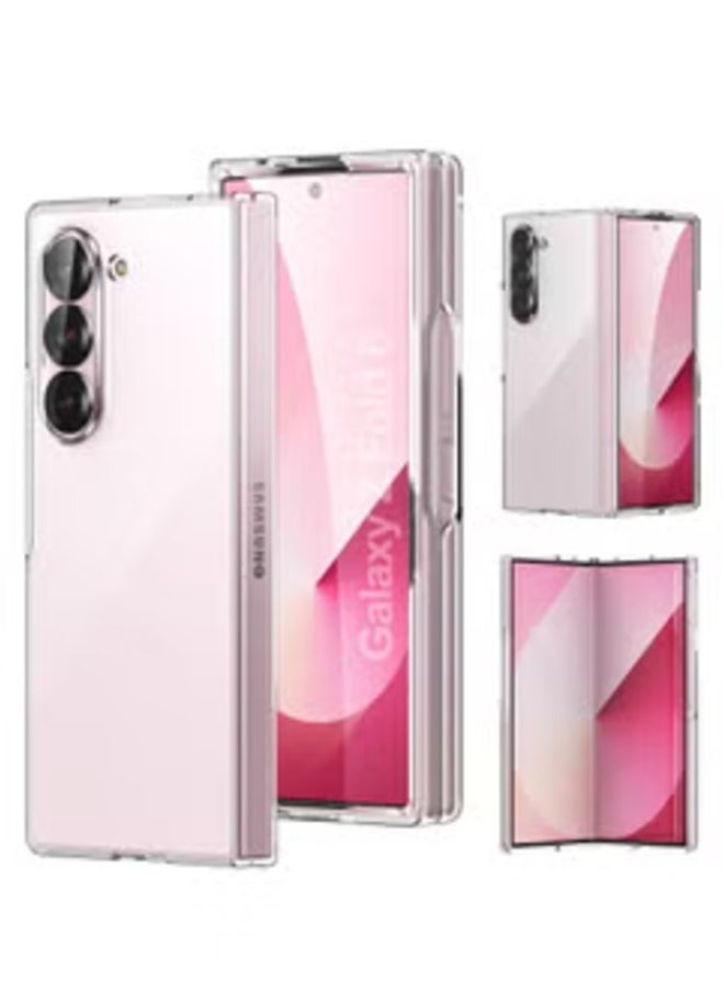 Raxoom Samsung Galaxy Z Fold 6 2024 Case – Anti-Yellowing Crystal Clear Hard PC Shell, Wireless Charging Compatible  - Image 1
