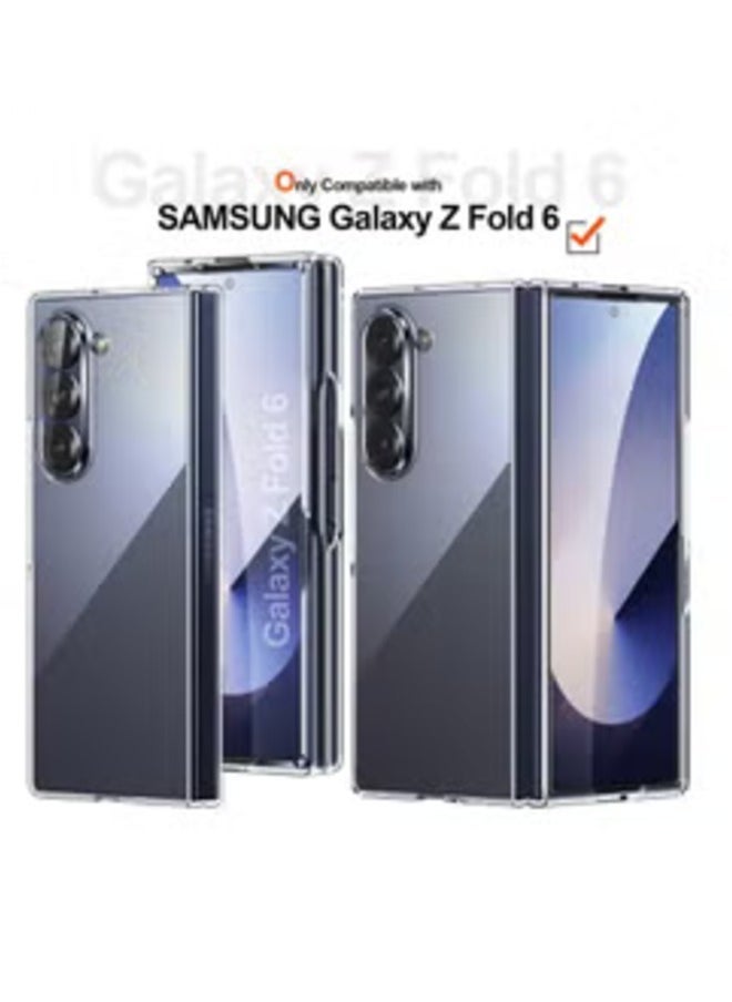 Raxoom Samsung Galaxy Z Fold 6 2024 Case – Anti-Yellowing Crystal Clear Hard PC Shell, Wireless Charging Compatible  - Image 2