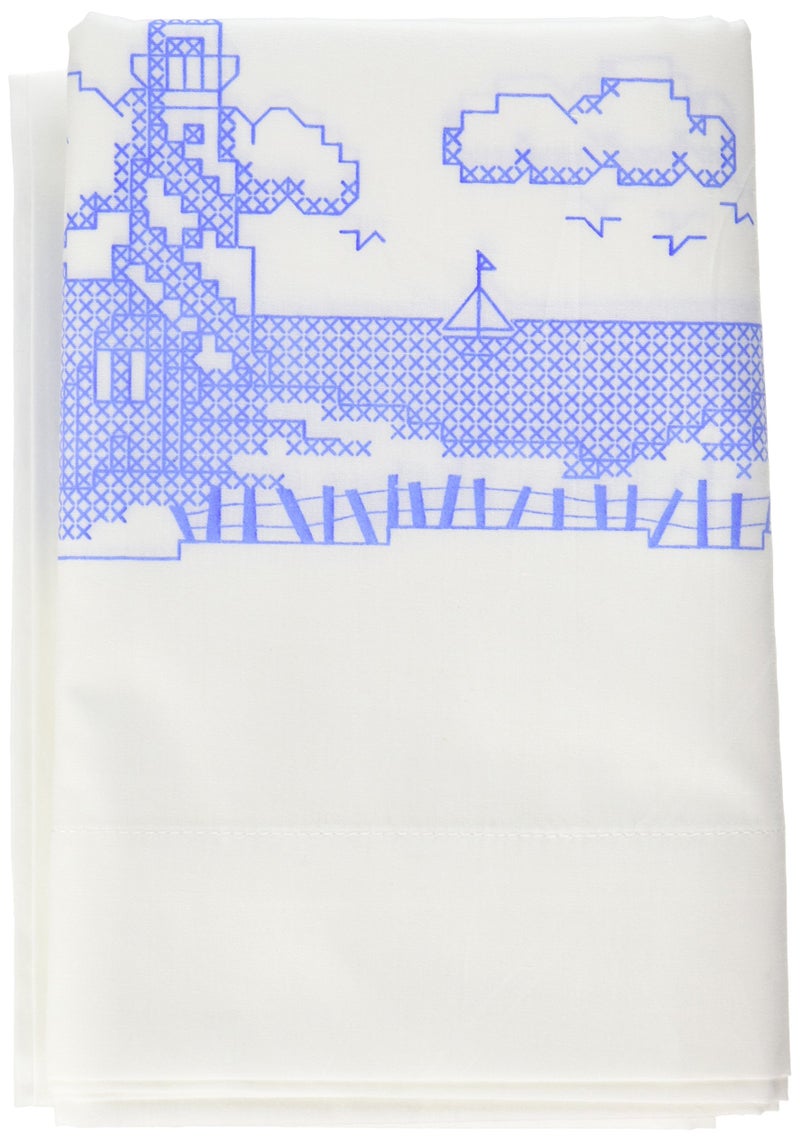 Janlynn 265786 Stamped Cross Stitch Pillowcase Pair 20"X30", Lighthouse - Image 2