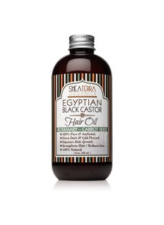 100 Percent Pure Egyptian Black Castor Extra Virgin Oil Rosemary Carrot Seed Allnatural Strengthening And Conditioning Hair Oil For Healthy Hair Growth And Scalp 8 Oz