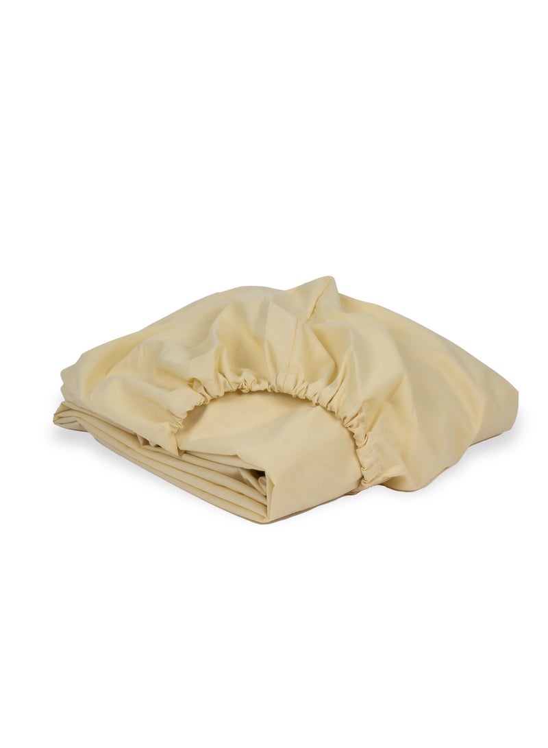 Home of linens Fitted Sheet Cream 200x200 - Image 2