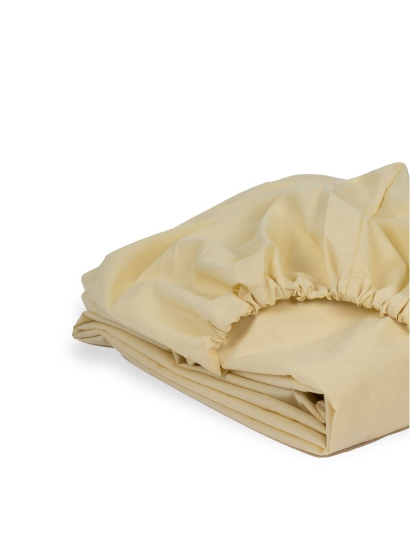 Home of linens Fitted Sheet Cream 200x200 - Image 3