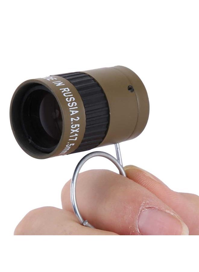 Thoraya 2.5X17.5mm Ultra Mini 2.5X Magnification Monocular Telescope Finger Buckle Handheld(khaki)  - Image 4