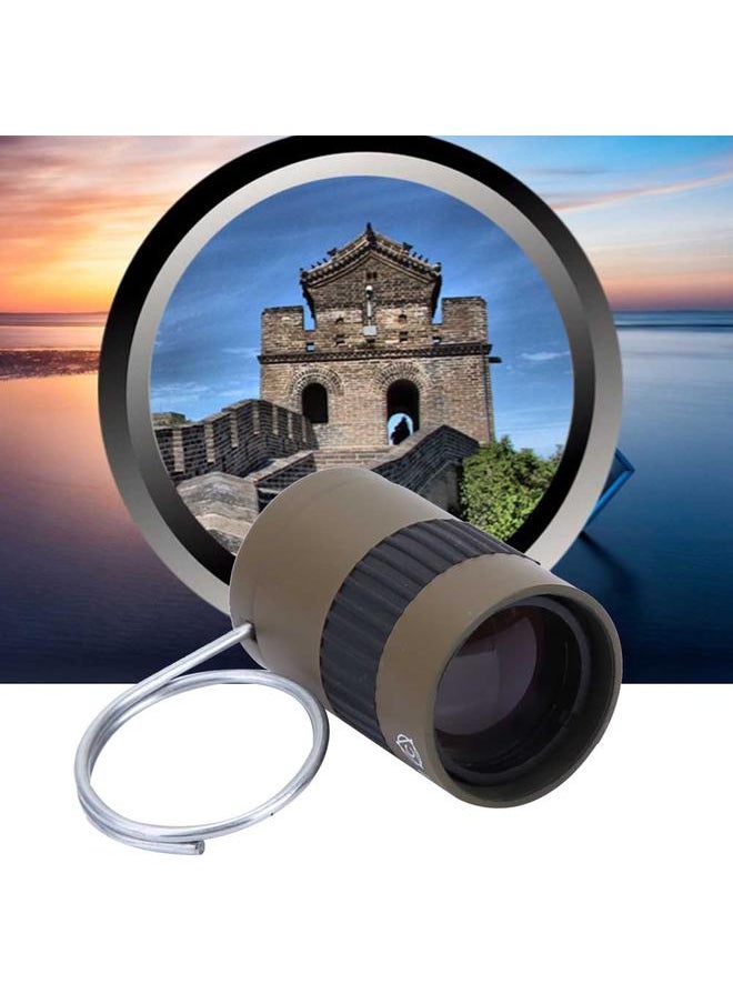Thoraya 2.5X17.5mm Ultra Mini 2.5X Magnification Monocular Telescope Finger Buckle Handheld(khaki)  - Image 2
