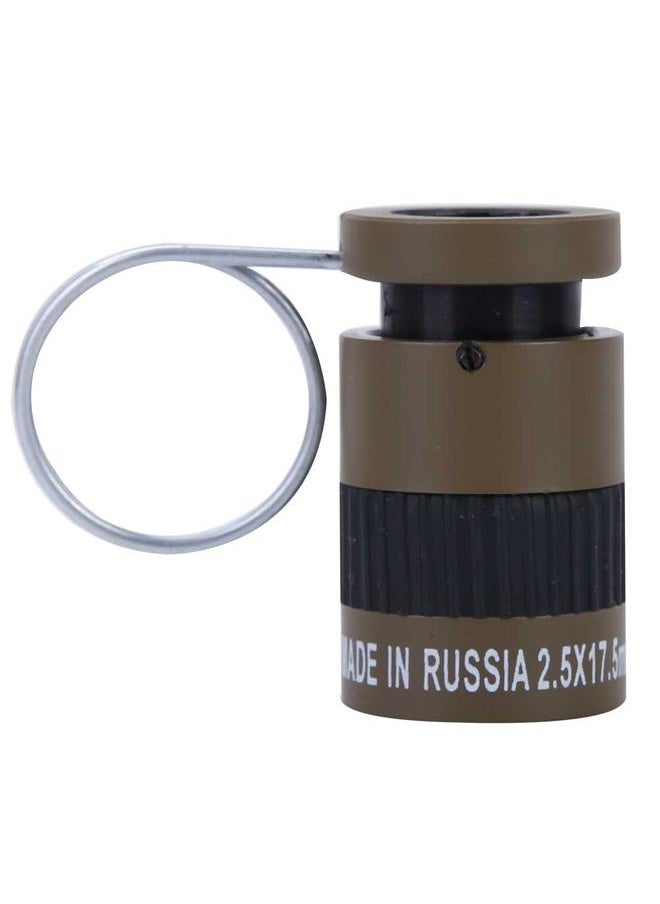 Thoraya 2.5X17.5mm Ultra Mini 2.5X Magnification Monocular Telescope Finger Buckle Handheld(khaki)  - Image 1