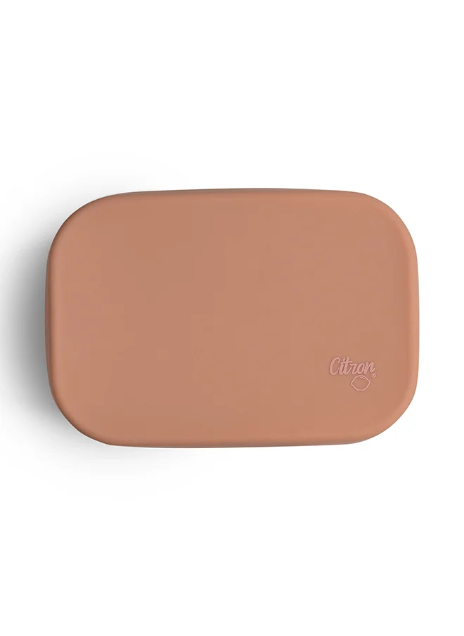 سترون Mini Stainless Steel Snackbox With 1 Compartment For Kids, Leak Proof And Bpa Free - Blush Pink