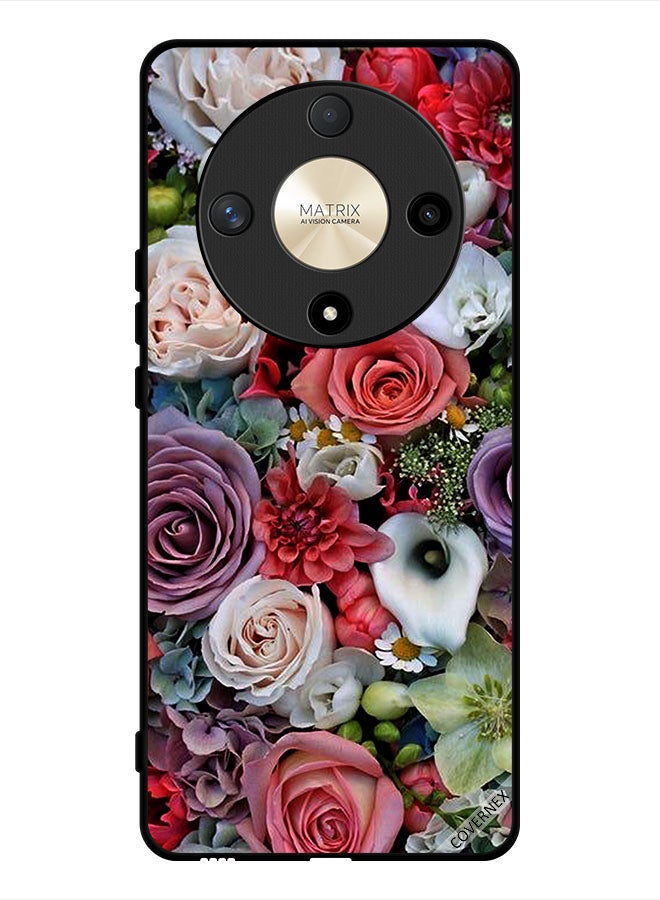 Covernex غطاء حماية لهاتف هونر X9b مزخرف بالورود - Image 1