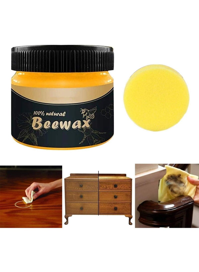 ملمع أثاث من شمع العسل - منظف وحامي طبيعي للخشب - مثالي للطاولات والأرضيات والخزائن والأبواب - Image 1