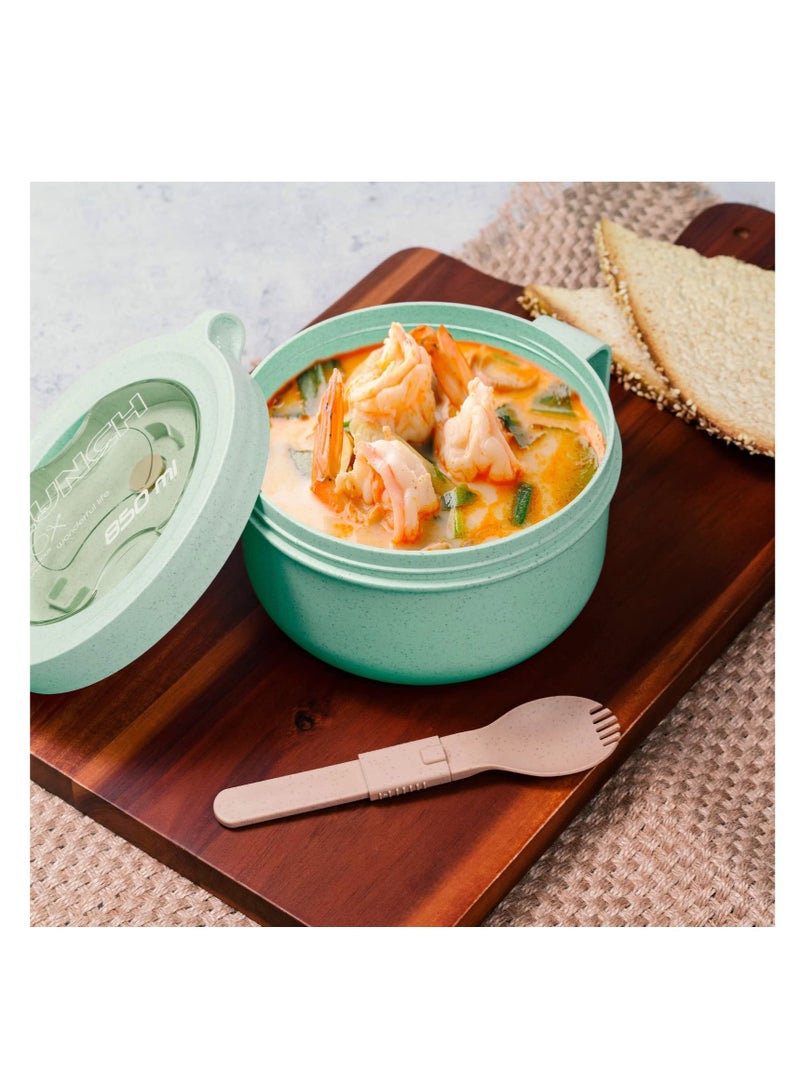 Microwave Soup Mugs with Lids, Microwave Safe Mug for Ramen Noodles, Soup, Beverages, 28.74 Ounces, Mint, Green - Image 2