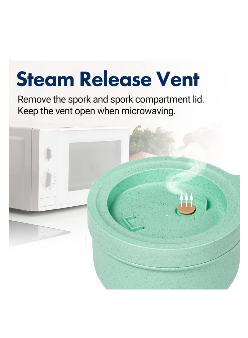 Microwave Soup Mugs with Lids, Microwave Safe Mug for Ramen Noodles, Soup, Beverages, 28.74 Ounces, Mint, Green - Image 5