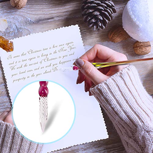 Aokuy Glass Dip Pen Set,Calligraphy Pen,Crystal Signature Pen for Art, Writing, Signatures -Decoration and Business Gift - Image 3